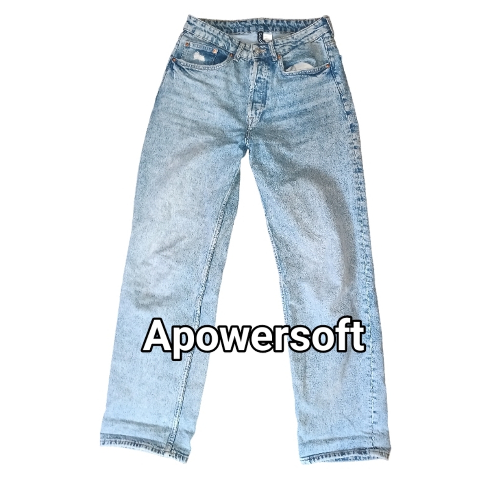 Light Acid Wash Button Fly Jeans — H&M Divided — Size 8